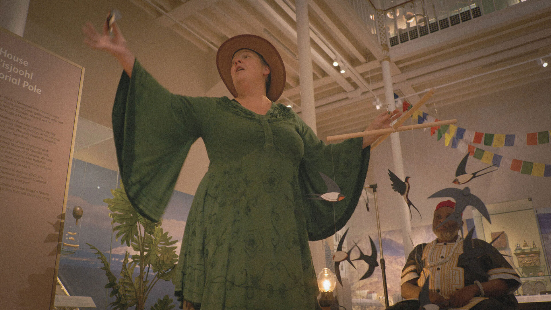 Cara Silversmith performing during the Wild Wings of Hope storytelling sessions