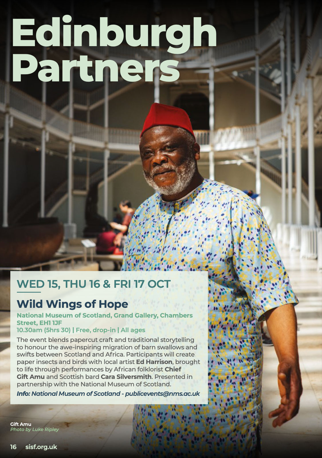 A spread from the Scottish International Storytelling festival programme.